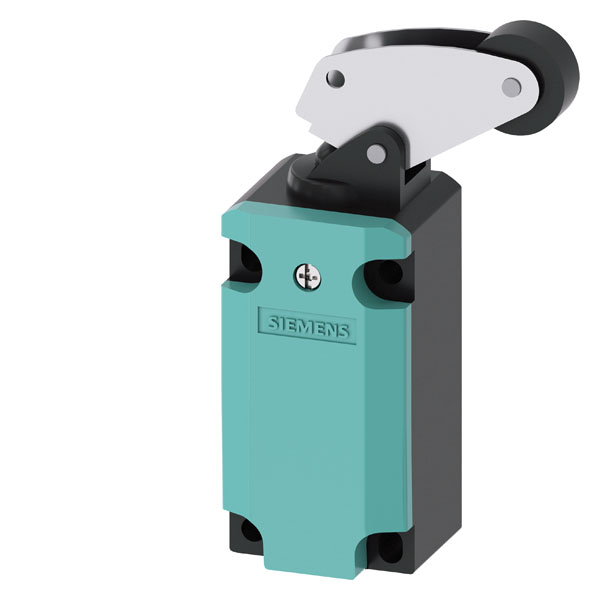 Position switch metal enclosure 40 mm according to en 50041 device connection 1x (m20 x 1.5) 1 no/1 nc slow-action contacts angular roller lever and plastic roller 22 mm