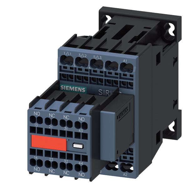 CONTACTOR, AC-3, 5.5KW/400V, 2NO+2NC, AC 110V 50HZ 120V 60HZ, W. PLUGGED-ON VARISTOR 3POLE, SZ. S00 SPRING-LOADED TERMINAL