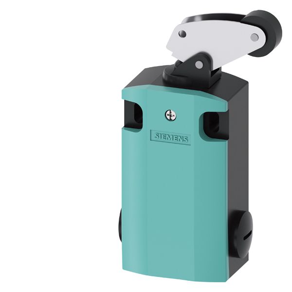 Position switch 3SE5162 Metal enclosure XL, 56 mm wide with angular roller lever Metal lever and Plastic roller 22 mm Device connection 3 x (M20 x 1.5) 2 x (1 NO/1 NC) Quick action contacts IP66/IP67