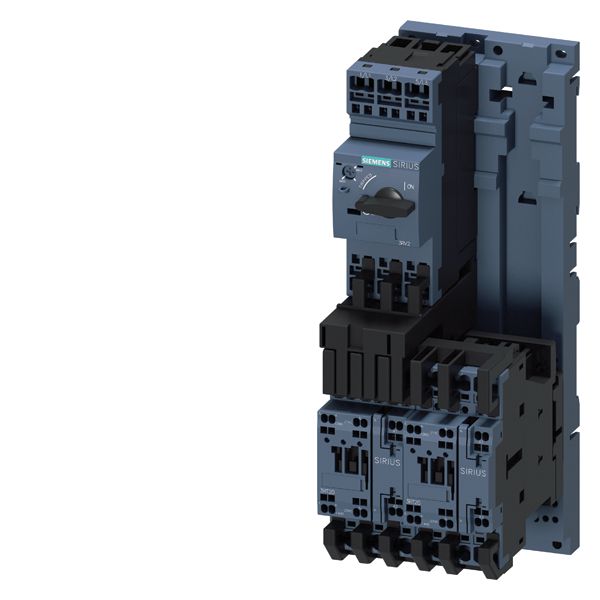 LOAD FEEDER FUSELESS REVERSING DUTY, AC 400V, SZ S0, 11. . .16A, AC 230V SPRING-LOADED CONNECTION FOR RAIL-MOUNTING, W. DIN RAIL ADAPTER TYPE OF COORDINATION 2, IQ = 150KA (ALSO FULFILLS TYPE OF COORDINATION 1) 1NO+1NC (CONTACTOR)