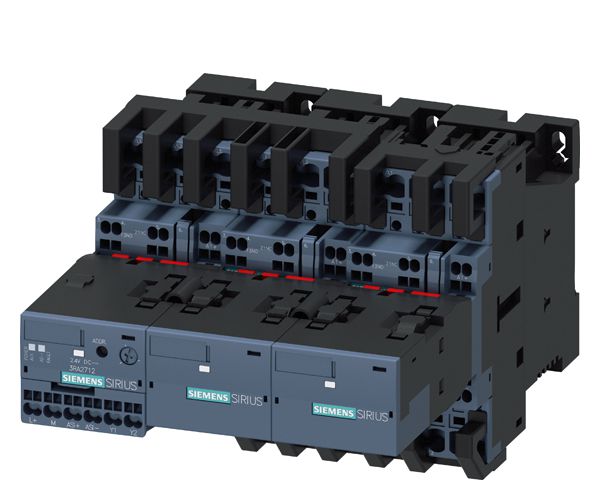 STAR-DELTA COMB. WITH ASI AC3, 11KW/400V DC24V, 3-POLE SZ S0, SPRING-LOADED TERMINAL ELECTR. AND MECH. INTERLOCK 3NO+3NC INTEGR.
