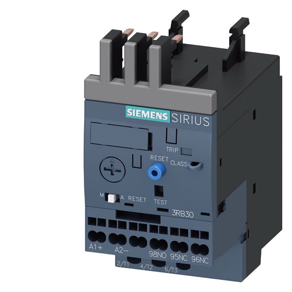 OVERLOAD RELAY 0.1...0.4 A FOR MOTOR PROTECTION SIZE S00, CLASS 20 CONTACTOR ASS. MAIN CIRCUIT SPR.-LOAD.TERM. AUX.CIRCUIT SPR.-LOAD.TERM. MANUAL-AUTOM.-RESET