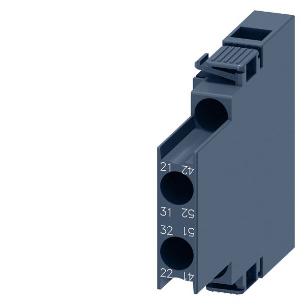 Lateral aux.switch block,side, 2NC, curr.path 1NC, 1NC, for motor contactors, sz s00, screw terminal r 21/22, 31/32 l 41/42, 51/52