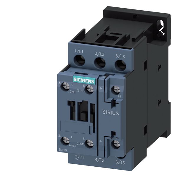 Siemens RT 20251 AP 60 CONTACTOR、7.5 KW/400 V、1 NO+1 NC、AC 220 V 50  HZ、240 V 60 HZ 3極、SZ S 0ネジ端子