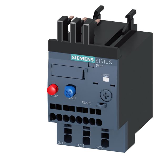 OVERLOAD RELAY 0.11...0.16 A FOR MOTOR PROTECTION SZ S00, CLASS 10, F. MOUNTINGONTO CONTACTOR MAIN CIRCUIT SPRING TERMINAL AUX. CIRCUIT SPRING TERMINAL MANUAL-AUTOMATIC-RESET