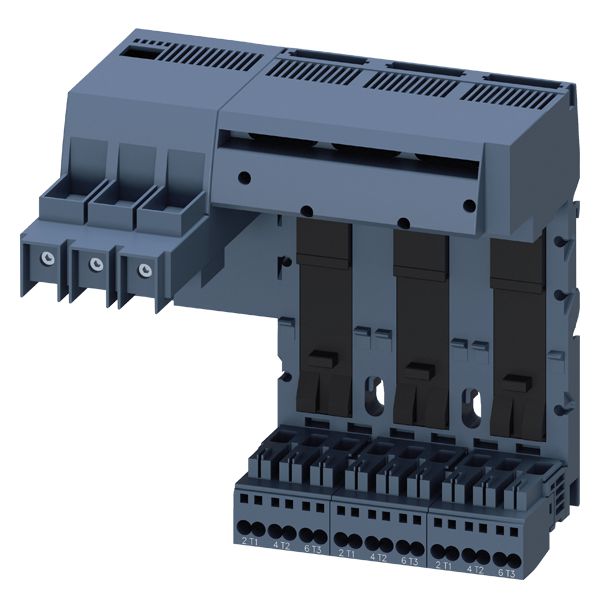 Feeder lefh -hand side connection main circuit input screw, output spring 3 slot for compact load feeder terminal max. 50 mm2 / 70 mm2