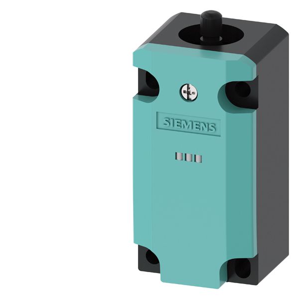 Basic switch for position switch 3SE51 Metal enclosure 40 mm according to EN 50041 Device connection 1x (M20 x 1.5) with 2 LEDs, 230 V AC yellow/green 1 NO/2 NC quick action contacts without actuator head