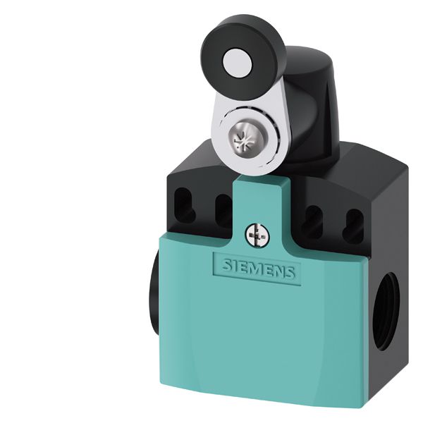 Position switch plastic enclosure according to en 50047, 50 mm device connection 2 x (m20 x 1.5) 1 no/1 nc slow-action contacts twist lever with plastic roller19 mm
