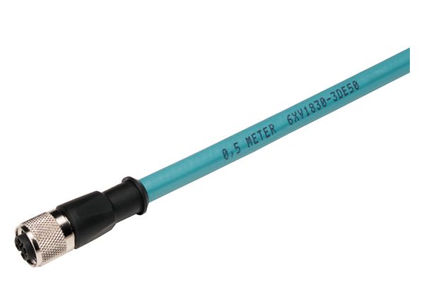 5-PIN, 2.0 M 2 M12 CONNECTORS, 5-PIN, PREFABRICATED CABLE WITH CONNECTING CABLE, (ET200), SIMATIC NET, PROFIBUS M12