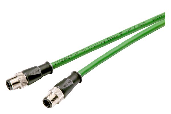 SIMATIC NET,IE CONNECTING CABLE M12-180/M12-180, PREASSEMBLED IE FC TRAILING CABLE GP, WITH 2 M12 CONNECTORS (D-CODED), LENGTH 0.3 M