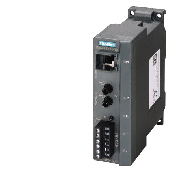 SIMATIC NET, SCALANCE X101-1LD IE MEDIA CONVERTER UNMANAGED 1 X 10/100MBIT/S RJ45 PORT, 1 X 100MBIT/S SINGLEMODE BFOC, LED DIAGNOSIS, FAULT SIGNAL. CONTACT WITH SET BUTTON, REDUNDANT POWER SUPPLY, PROFINET COMPLIANT SLEEVE, INCL. ELECTRONIC MANUAL ON...