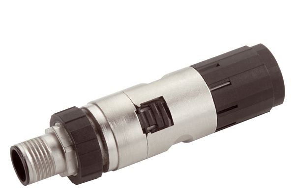 PB FC M12 PLUG PRO M12 PLUG-IN CONNECTOR W. ROBUST METAL HOUSING A. FC CONNECT.SYSTEMS. WITH AXIAL CABLE OUTLET. FOR USE WITH ET200PRO. PIN INSERT. (B-CODED) PACKAGING UNIT 1 PCS