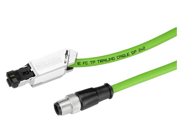 IE CONNECTING CABLE M12-180/IE FC RJ45 PLUG-145 IE FC TRAILING CABLE GP PREASSEMBLED WITH M12 CONNECTOR (D-CODED) A. IE FC RJ 45 PLUG LENGTH 10.0 M