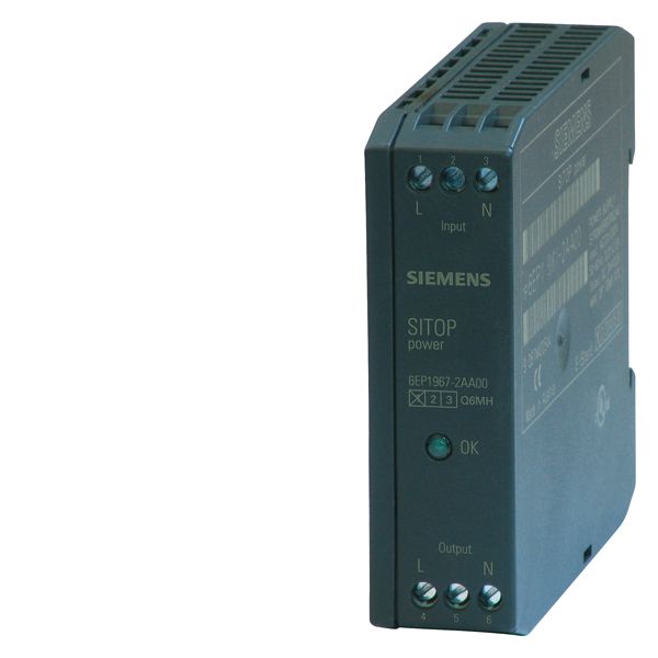 SITOP INRUSH LIMITING MODULE PRIMARY CONTROL GEAR FOR SITOP POWER SUPPLIES INPUT 100-480 V AC, 10 A MAX. OUTPUT 100-480 V AC, 10 A MAX.