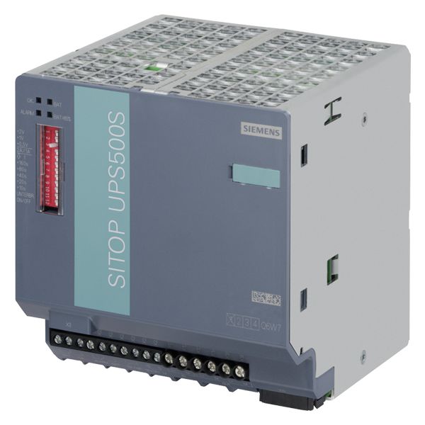 SITOP UPS500S Maintenance free Uninterruptible Power supply With USB interface Basic device 5 kWs input 24 V DC output DC 24 V/15 A Degree of protection IP20