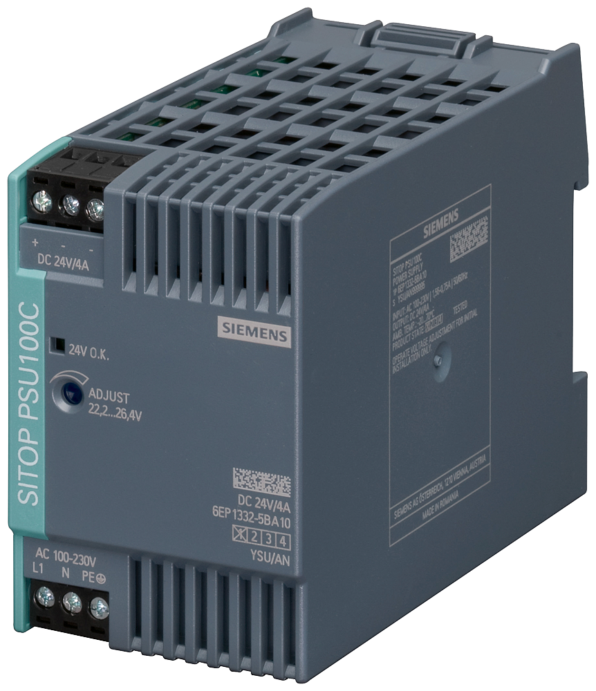 Product image for Siemens 6EP13325BA10 SITOP PSU100C 24 V
