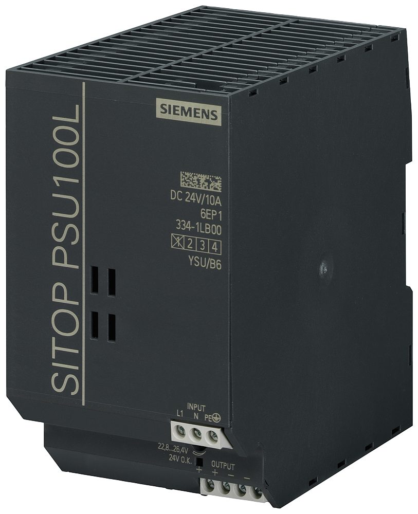 Product image for Siemens 6EP13341LB00 SITOP PSU100L 24 Volt 10 Amp Power Supply
