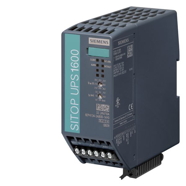 SITOP UPS1600 10A USB UNINTERRUPTIBLE POWER SUPPLY WITH USB INTERFACE INPUT 24 V DC OUTPUT 24 V/10 A DC