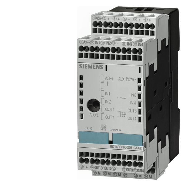 CAGE-CLAMP, MODULE WIDTH 45 MM 4 X 1 OUTPUT, 1A, DC 24V 4 X 1 INPUT, 200MA, PNPDIGITAL,4I/4O,POTENT.-FREE,IP20 AS-INTERFACE SLIMLINE MOD. S45,