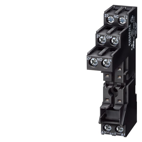 Plug-in base for mounting on din rail, w. safe isolation
