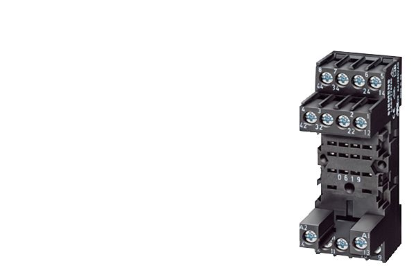 Base for relay with 4 changeover contacts