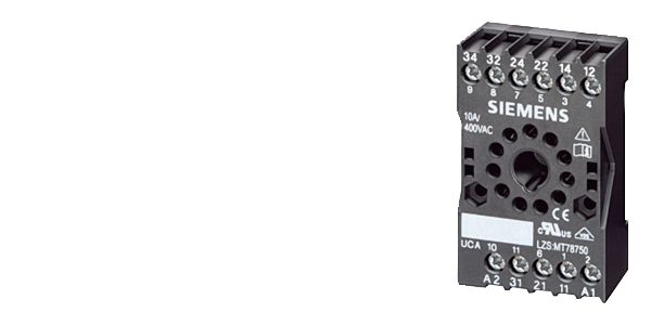 PLUG-IN BASE FOR MOUNTING ON DIN RAIL, 11-POLE ROUND WIDTH 38 MM