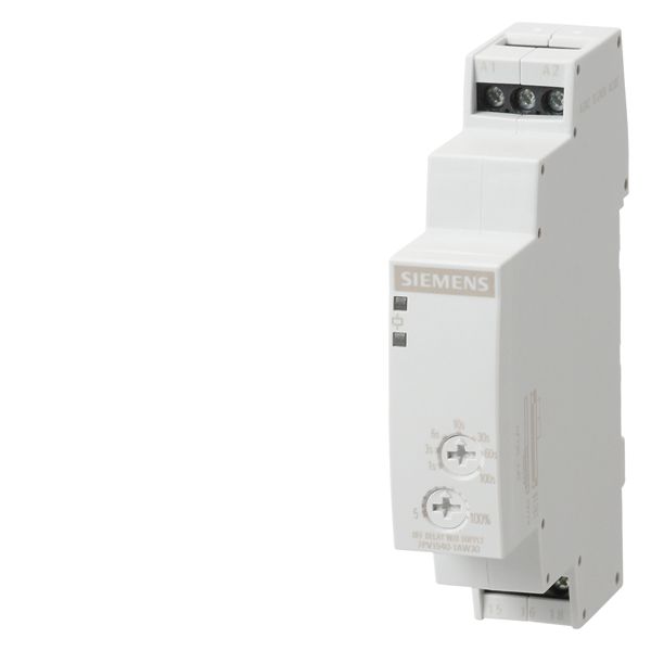 Timing relay, solid-state, off-delay, w/o aux.voltage, 1 co contact 7 time setting ranges 0.05s...100s, 24-240V AC/DC, with led, screw terminal