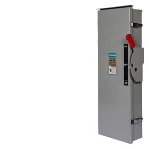 Product image for Siemens DTGNF324NR 240 VAC 200 Amp 3-Pole NEMA 3R General Duty Non-Fusible Double Throw Safety Switch