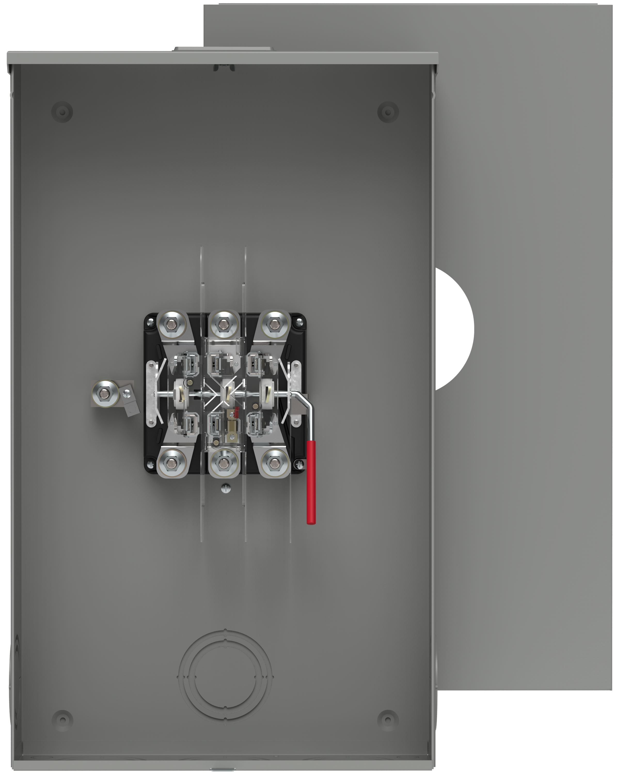 Product image for Siemens 49007-02FL 600 VAC 320 Amp 4-Phase 4-Wire 7-Jaw 1-Position Lever Bypass Ringless Meter Mounting Equipment