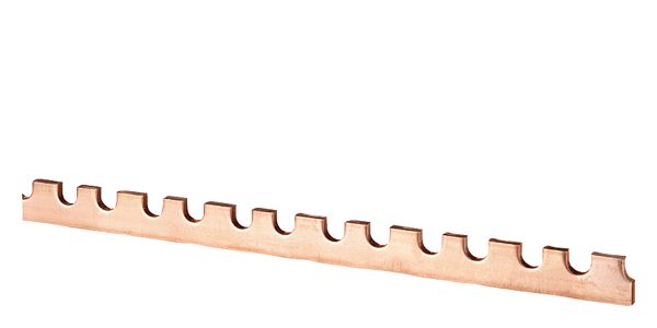 NEOZED BUSBARS,FUSE BASE,D02 COPPER BARE, 36SQMM, 1000MM FOR NEOZED FUSE BASE D02 W. PUNCHINGS, MODULAR SIZE 27MM BUSBAR