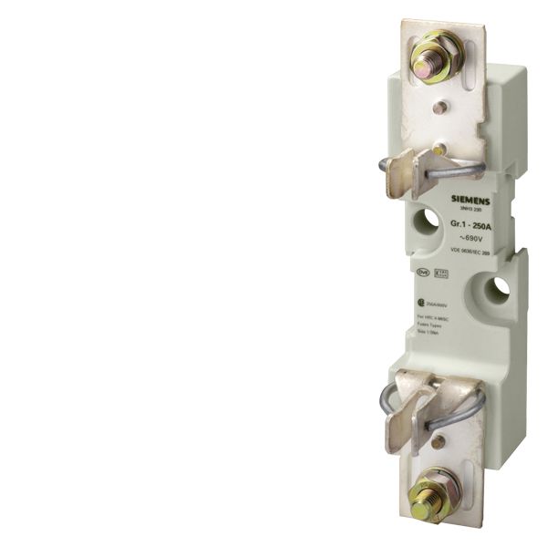 FUSE BASE,LV HRC,250A,660VAC,1-POLE PAD-TYPE TERMINAL SINGLE-POLE, 250A, SIZE 1LV HRC FUSE BASE 660V