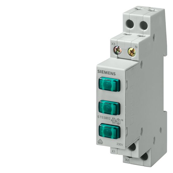 PHASE SIGNALL,D=70MM 3LAMPS 230V 3 X GRN PHASE SIGNALL., D=70MM 3LAMPS 230V 3 XGREEN