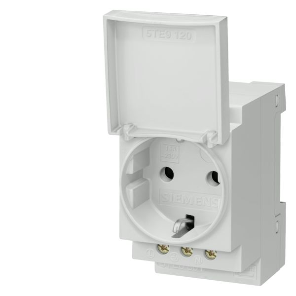 SCHUKO SOCKET 16A WITH COVER ACC. TO DIN VDE 0620 FOR INSTALL. IN DISTRIB. BOARDS