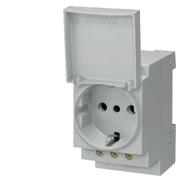 SCHUKO SOCKET 16A WITH COVER, WITHOUT APPROVAL ACC.TO DIN VDE0620 AND CEI 23-5 FOR INSTALL. IN DISTRIB. BOARDS ITALIAN VERSION
