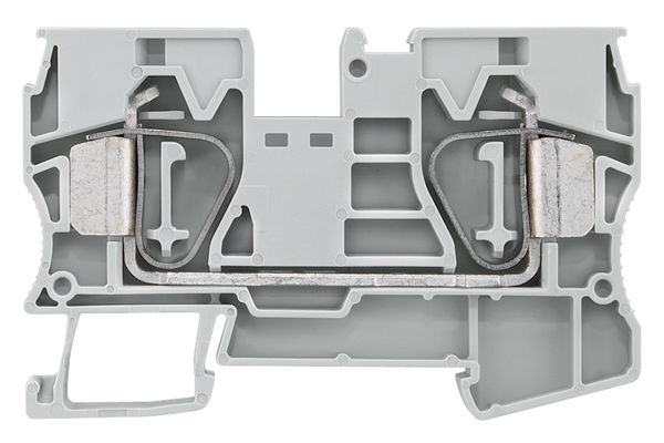 FEED-THROUGH TERMINAL WITH SPRING CONNECTION, SECTION 1.5 - 16 MM2, WIDTH 12 MM, COLOR GRAY