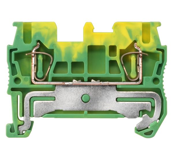 PE TERMINAL WITH SPRING CONNECTION, SECTION 0.08 - 2.5 MM2, WIDTH 5.2MM, COLOR GREEN-YEL.
