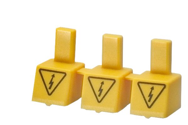 TOUCH PROTECTION, YELLOW FOR FREE PINS FOR BUSBAR UL489 TO CUT