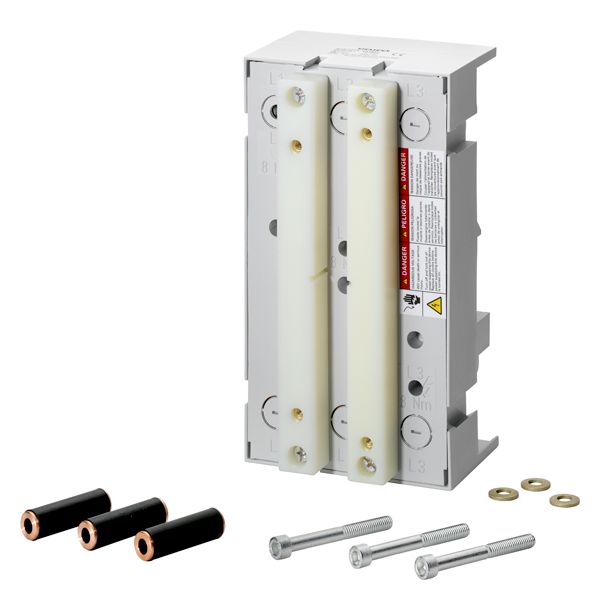 BUSBAR ADAPTER 60MM SYS. UL508 BUSBAR SYSTEM 60MM BUSBAR THICKNESS TT-PROFILE UL RATING 240-600V/250A USABLE IN FEEDER CIRCUITS IEC RATING 690V/250A FOR 3VL CIRCUIT BREAKER WITH TUBE CONTACTING FOR CABLE FEEDER TOP/BOTTOM ADAPTER LENGTH 190MM ADAPTER WIDTH 105MM FOR VL 150 UL DG-FRAME FOR VL 250 UL FG-FRAME