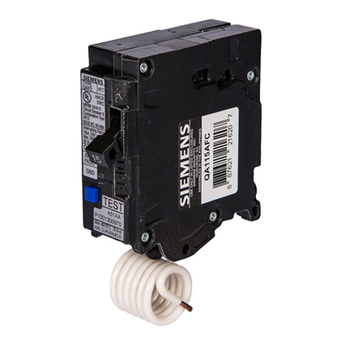 Siemens Low Voltage Residential Circuit Breakers Miniature Circuit Breakers AFCI - Combo AFCI 1-pole plug-on 10k are Circuit Protection Load Center Mains, Feeders, and Miniature Circuit Breakers. BREAKER 15A 1P 120V 10K QAF2 COMB AFCI