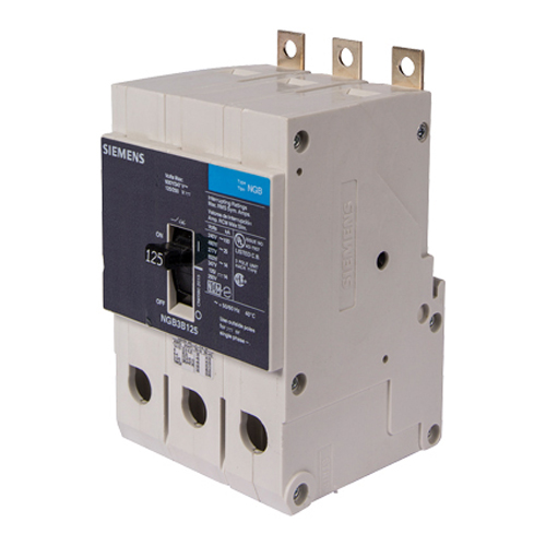 SIEMENS LOW VOLTAGE PANELBOARD MOUNT G FRAME CIRCUIT BREAKER WITH THERMAL - MAGNETIC TRIP. NON UL NGB FRAME WITH STANDARD BREAKING C APACITY. 80A 3-POLE (14KAIC AT 600Y/347V) (25KAIC AT 480Y/277V). SPECIAL FEATURES MOUNTS ON PANELBOARD, 50DEG CALIBRATION, LOAD SIDE LUGS ONLY (TC1GG20) WIRE RANGE 8 - 1/0 AWS (CU/AL). DIMENSIONS (W x H x D) IN 3 x 5.4 x 2.8.