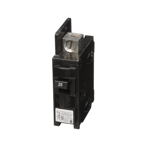 Siemens Low Voltage Molded Case Circuit Breakers General Purpose MCCBs are Circuit Protection Molded Case Circuit Breakers. 1-Pole circuit breaker type BQ. Rated 120V (025A) (AIR 10 kA). Special features Load side lugs are included.