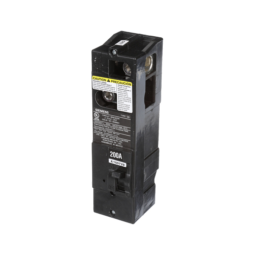 Siemens Low Voltage Residential Circuit Breakers Main Breakers - Type QS Breakers are Circuit Protection Load Center Mains, Feeders, and Miniature Circuit Breakers. Type QS Application Electrical Distribution Standard UL 489 Voltage Rating120/240V Amperage Rating 200A Trip Range Thermal Magnetic Interrupt Rating 10 AIC Number Of Poles 2P