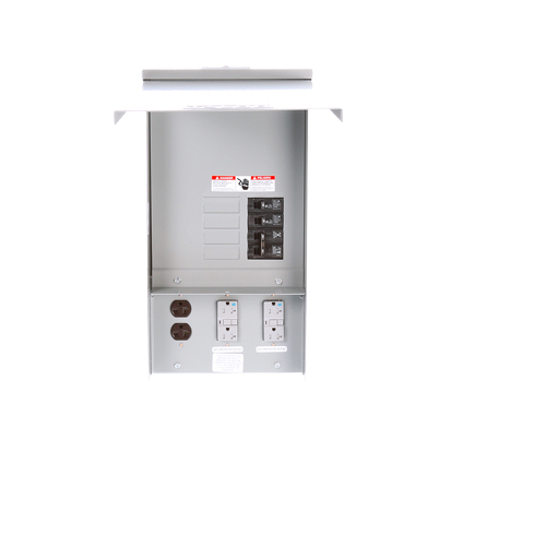 TALON POWER OUTLET PANEL, 125AMP, MAIN LUG, INCLUDES RECEPTACLES 620R 520R2GFI-WR 520R2GFI-WR UN-METERED, SURFACE MOUNT