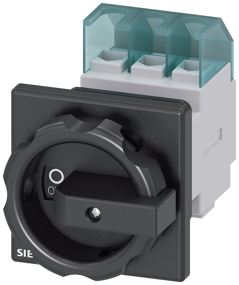 DISC SWITCH 3P BLK ROTARY 32A 1HOLE DOOR ROTARY ACTUATOR BLACK CENTRAL-HOLE MOUNTING FRONT MOUNTING IU=32, P/AC-23A AT 400V=11,5KW MAIN CONTROL SWITCH 3-POLE
