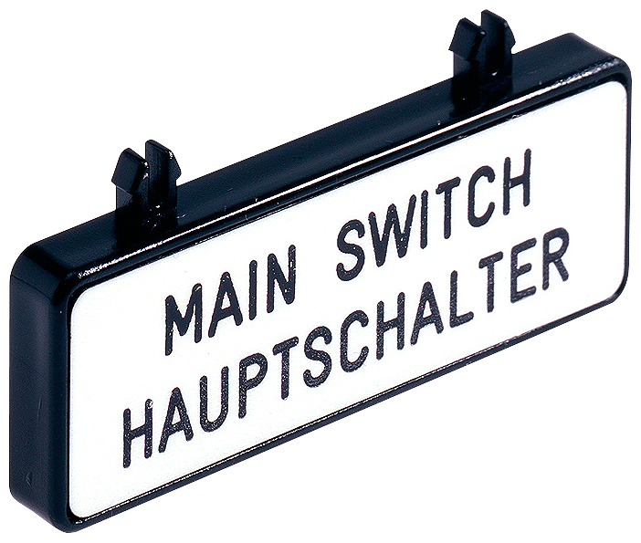 3LD2 SWITCH ACC LABEL 47X17MM ENGL/GERM (ACCESS. FOR SWITCH 3LD2) 47MM X 17MM ADD. PLATE GERMAN/ENGLISH