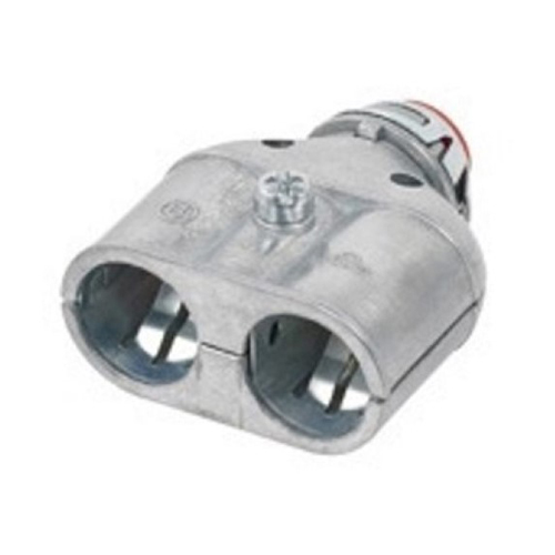 Bridgeport 3838ASP 3/8" AC/MC/FMC Duplex WhipperSnap SnapIn Connector
