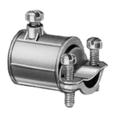 Bridgeport 280DC 3/8" Flex Conduit to 1/2" EMT Set Screw Combination Coupling, Zinc Die Cast