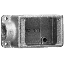 Product image for Crouse-Hinds FS1 1/2" Hub, 1-Gang Shallow Device Box