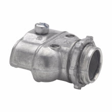 Product image for Crouse-Hinds Series 2699 3/8 Inch Die-Cast Zinc Duplex Type AC/MC Connector