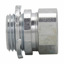 Product image for Crouse-Hinds Series 658US 3-1/2 Inch USA Malleable Iron Non-Insulated Compression Straight EMT Connector